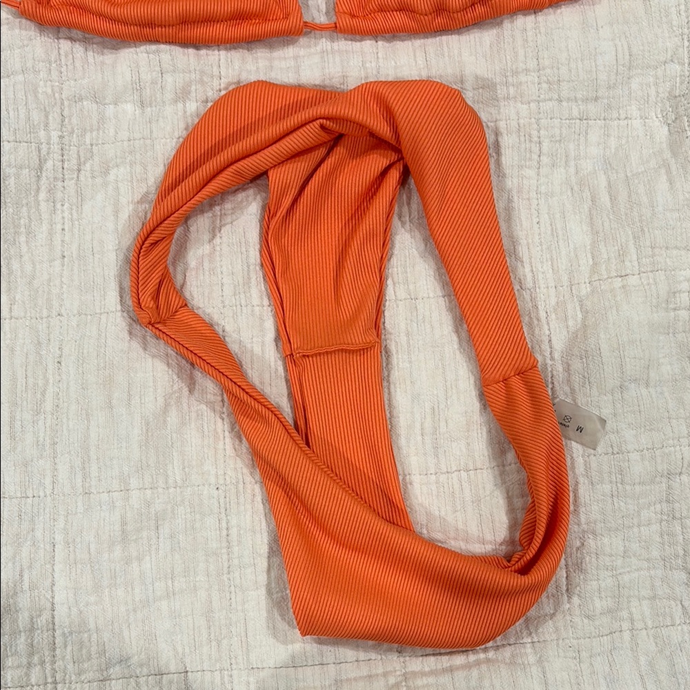 SHEIN Ribbed Orange Bikini Set - Picture 2 of 4